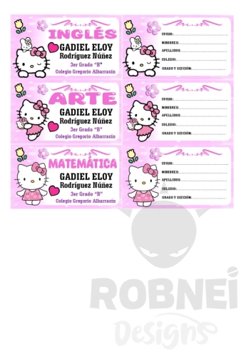 Hello Kitty Etiqueta